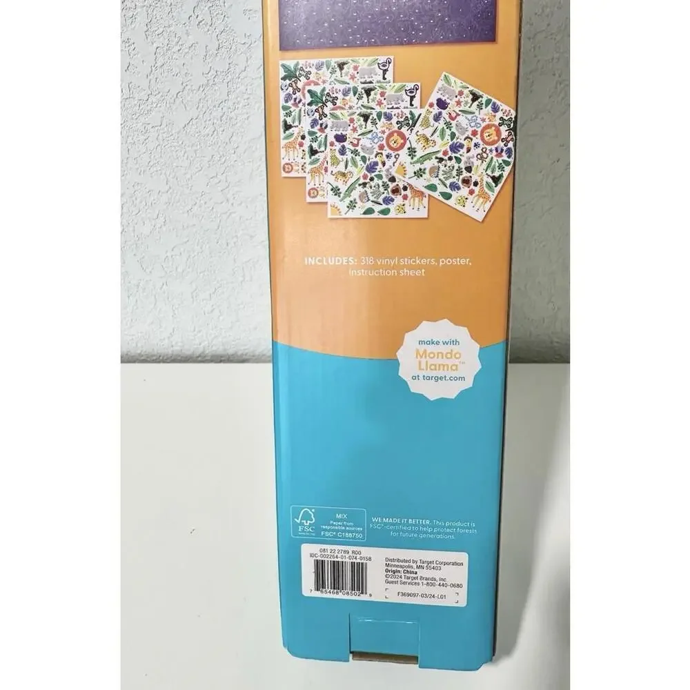 Mondo Llama -Kaleidoscopic Animal Sticker Poster DIY Art Kit